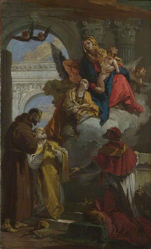 A Virgem e o Menino aparecendo para um grupo de santos