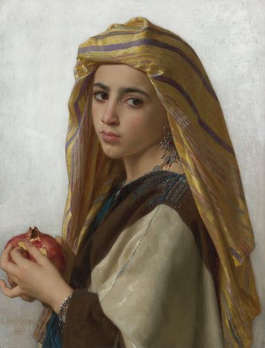 Menina com uma romã (William-Adolphe Bouguereau) - Reprodução com Qualidade Museu