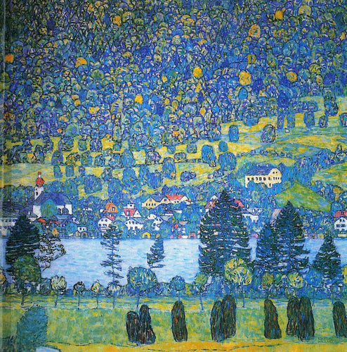 Unterach no lago Attersee (Gustav Klimt) - Reprodução com Qualidade Museu