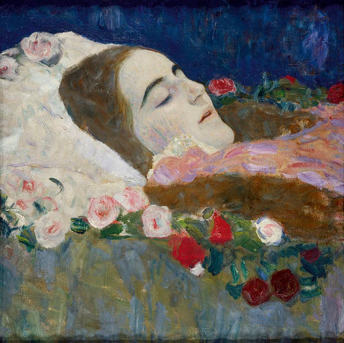 Ria Munk no leito de morte (Gustav Klimt) - Reprodução com Qualidade Museu