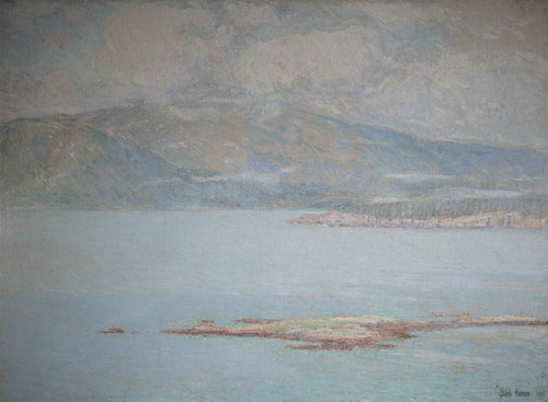 Olhando para a baía de Frenchmans na Green Mountain (Childe Hassam) - Reprodução com Qualidade Museu