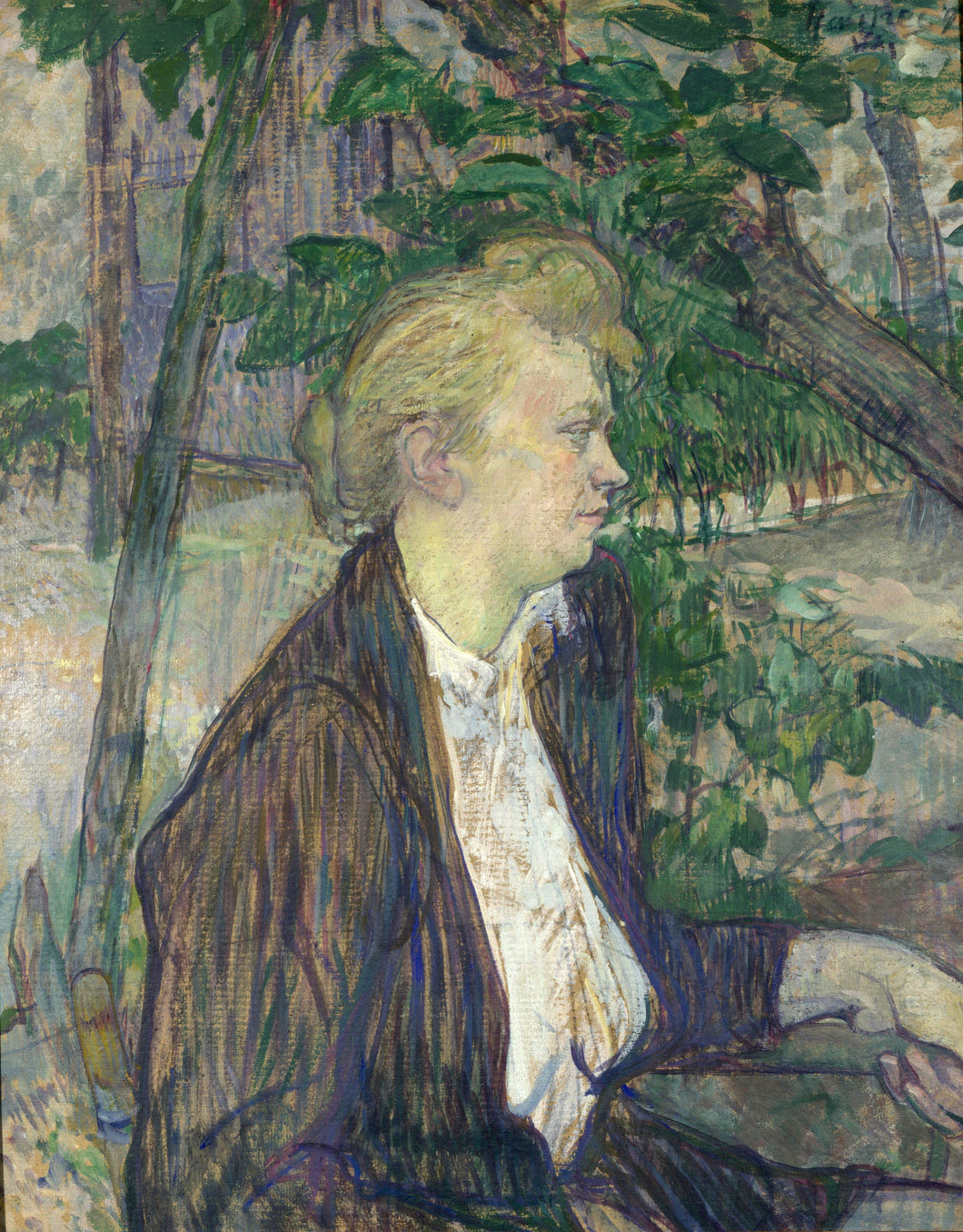 Mulher no jardim (Henri de Toulouse-Lautrec) - Reprodução com Qualidade Museu
