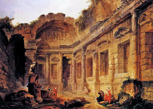 Interior do Templo de Diana em Nimes