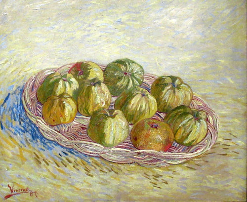 Still Life Basket of Apples (Vincent Van Gogh) - Reprodução com Qualidade Museu