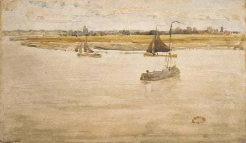 Ouro e marrom - Dordrecht (James Abbott McNeill Whistler) - Reprodução com Qualidade Museu
