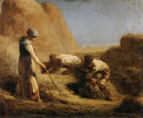 Trussing Hay (Jean-François Millet) - Reprodução com Qualidade Museu