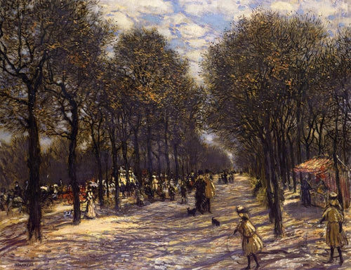 Faixa de árvores na Champs Elysees (Jean Francois Raffaelli) - Reprodução com Qualidade Museu