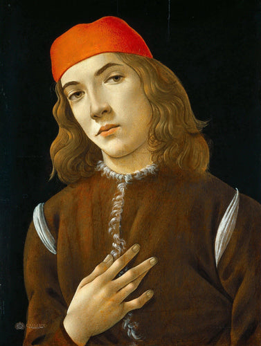Retrato de um jovem (Sandro Botticelli) - Reprodução com Qualidade Museu