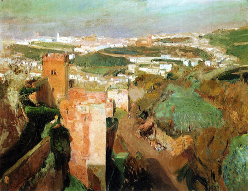 Torre dos Sete, Pont Alhambra, Granada (Joaquin Sorolla) - Reprodução com Qualidade Museu
