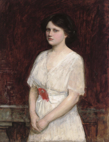 Retrato da Srta. Claire Kenworthy (John William Waterhouse) - Reprodução com Qualidade Museu