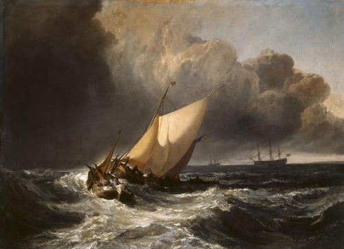 Barcos holandeses em um vendaval (Joseph Mallord William Turner) - Reprodução com Qualidade Museu