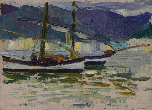 Barcos pesqueiros, Sestri (Wassily Kandinsky) - Reprodução com Qualidade Museu