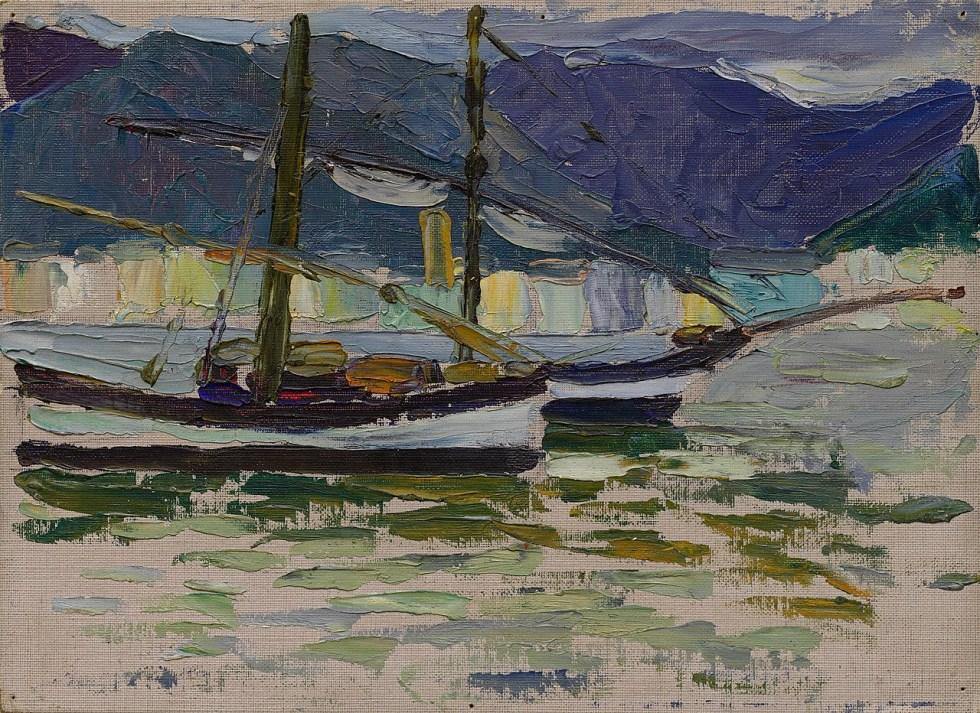 Barcos pesqueiros, Sestri (Wassily Kandinsky) - Reprodução com Qualidade Museu