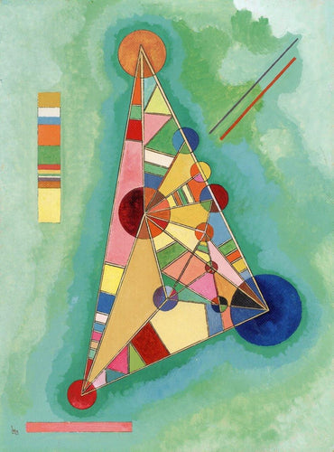 Triângulo Multi Colorido (Wassily Kandinsky) - Reprodução com Qualidade Museu