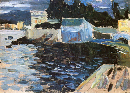 Sestri - Noite (Wassily Kandinsky) - Reprodução com Qualidade Museu