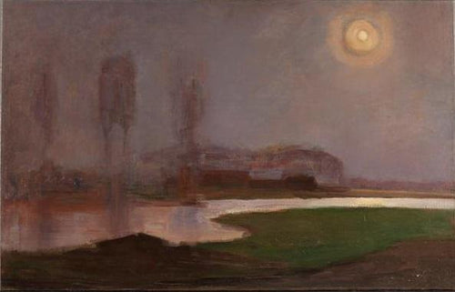 Paisagem à noite (Piet Mondrian) - Reprodução com Qualidade Museu