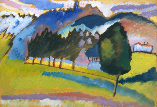 Paisagem com Rolling Hills (Wassily Kandinsky) - Reprodução com Qualidade Museu