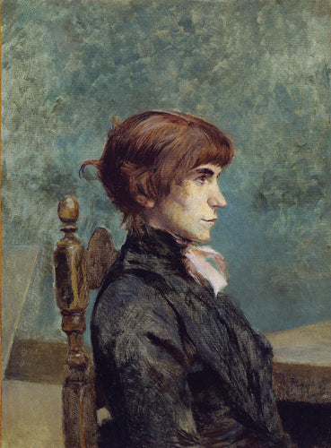 Retrato de Jeanne Wenz (Henri de Toulouse-Lautrec) - Reprodução com Qualidade Museu