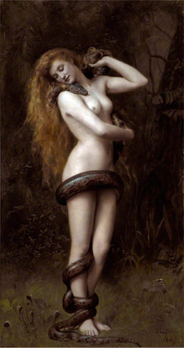 Lilith com uma cobra (John Collier) - Reprodução com Qualidade Museu