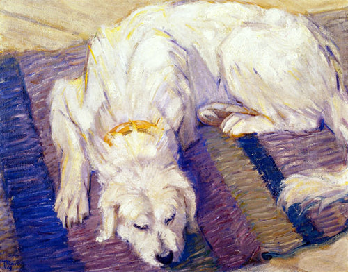 Cachorro mentiroso (Franz Marc) - Reprodução com Qualidade Museu
