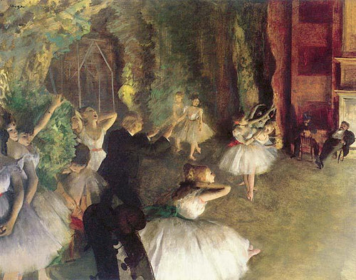 O ensaio do balé no palco (Edgar Degas) - Reprodução com Qualidade Museu