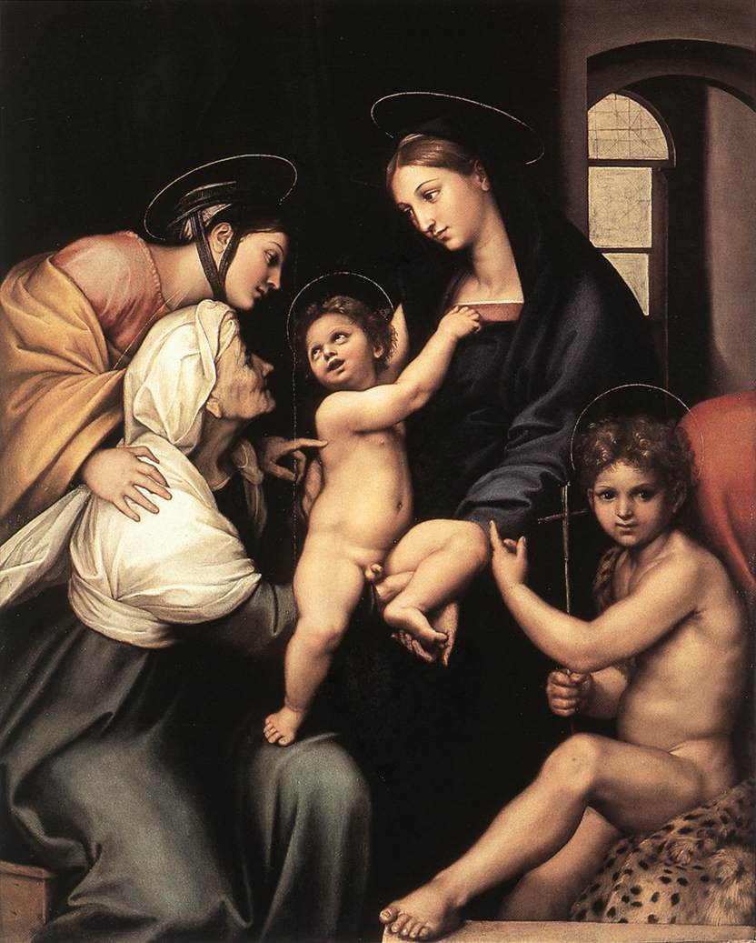 Madonna Dell Impannata (Rafael) - Reprodução com Qualidade Museu