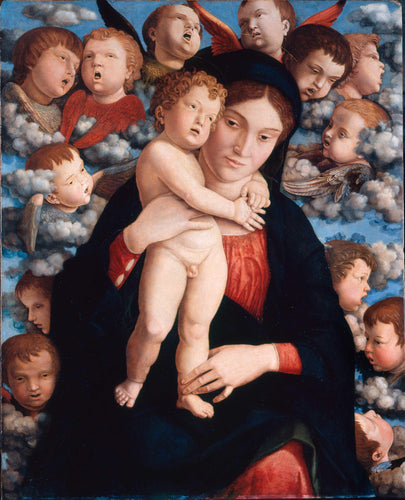 Madonna e criança com querubins - Replicarte