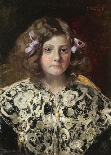 Retrato de Maria Paz Barcena Velarde (Joaquin Sorolla) - Reprodução com Qualidade Museu