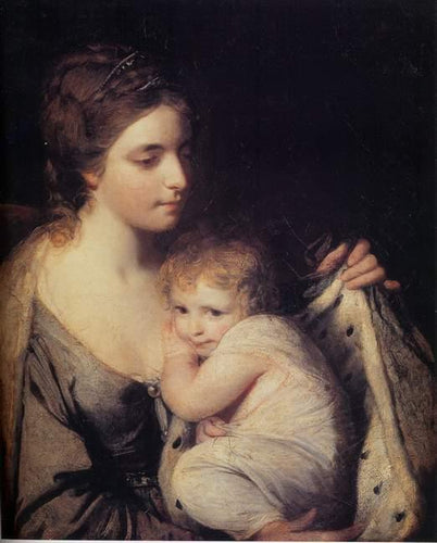Maria Walpole, duquesa de Gloucester e Edimburgo com sua filha, Elizabeth Laura