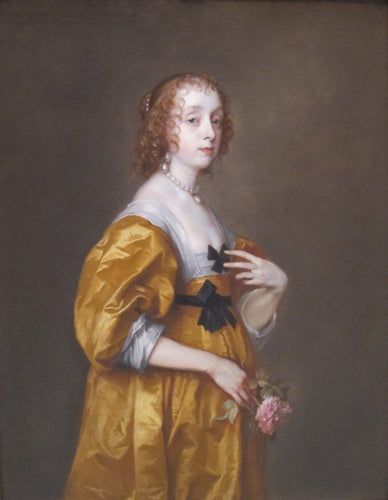 Mary Villiers, Lady Herbert de Shurland (Anthony van Dyck) - Reprodução com Qualidade Museu