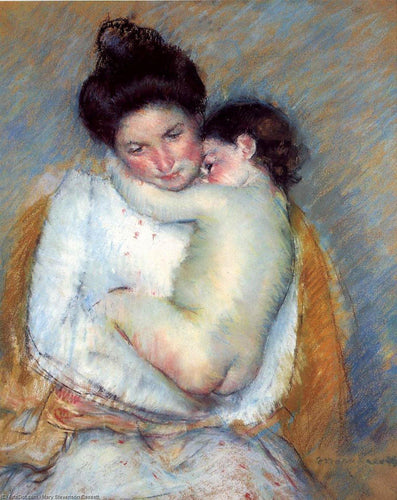 Mãe e filho (Mary Cassatt) - Reprodução com Qualidade Museu
