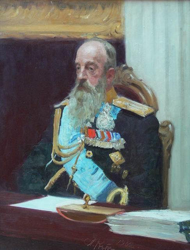 Retrato do presidente do Conselho de Estado, Grande Príncipe Mikhail Nikolayevich Romanov, Estudo