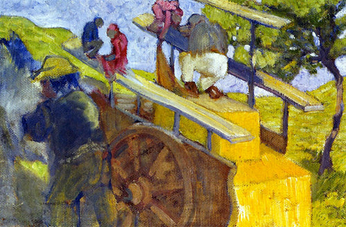 Macacos em um carrinho (Franz Marc) - Reprodução com Qualidade Museu
