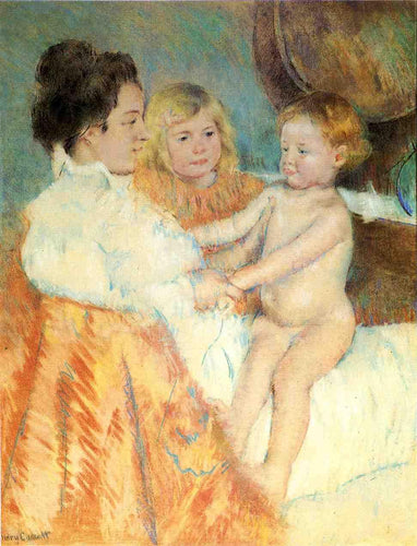 Mãe Sara e o bebê (contra-prova) (Mary Cassatt) - Reprodução com Qualidade Museu