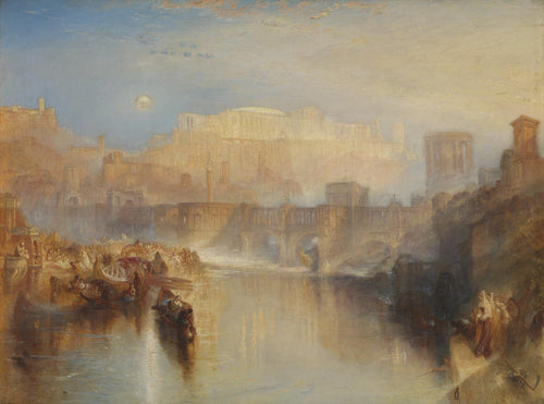Roma Antiga - Aterragem de Agripina com as cinzas de Germânico (Joseph Mallord William Turner) - Reprodução com Qualidade Museu