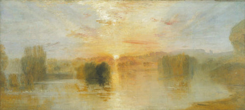 The Lake, Petworth - Sunset, Sample Study (Joseph Mallord William Turner) - Reprodução com Qualidade Museu
