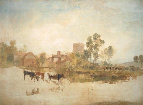 Goring Mill And Church (Joseph Mallord William Turner) - Reprodução com Qualidade Museu