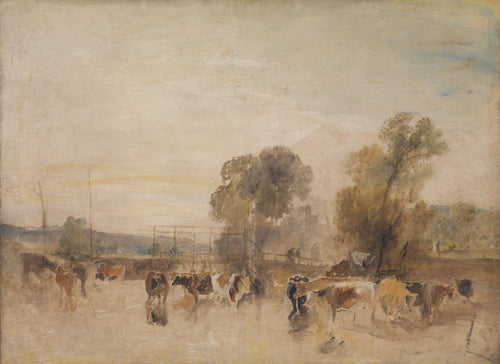 Represa e gado (Joseph Mallord William Turner) - Reprodução com Qualidade Museu