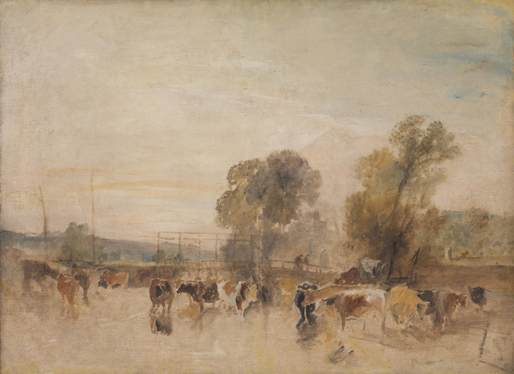 Represa e gado (Joseph Mallord William Turner) - Reprodução com Qualidade Museu
