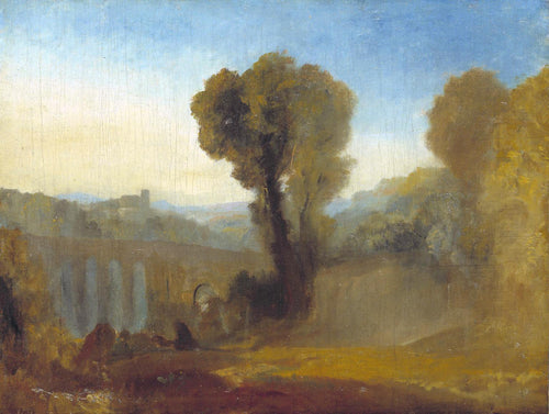 Composição Claudiana, Possivelmente Arcueil At Dawn, Anteriormente intitulada Ariccia Sunset (Joseph Mallord William Turner) - Reprodução com Qualidade Museu
