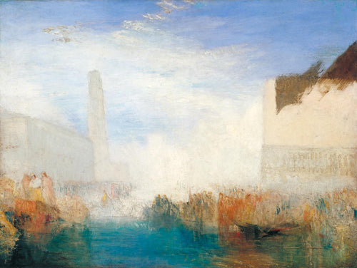 Veneza - A Piazzetta com a Cerimônia do Doge Casando-se com o Mar (Joseph Mallord William Turner) - Reprodução com Qualidade Museu
