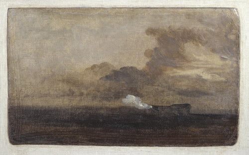 Vista do mar com Hulk Ardente (Joseph Mallord William Turner) - Reprodução com Qualidade Museu