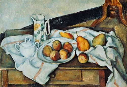 Natureza morta com pêssegos e peras (Paul Cézanne) - Reprodução com Qualidade Museu