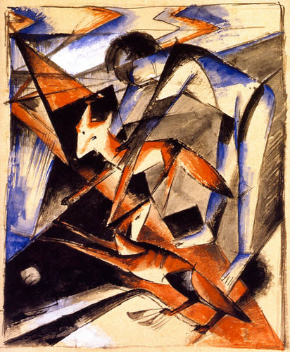 Noah With The Foxes (Franz Marc) - Reprodução com Qualidade Museu