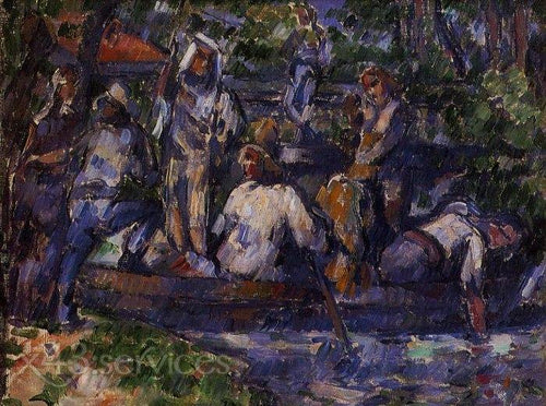 Saindo na água (Paul Cézanne) - Reprodução com Qualidade Museu