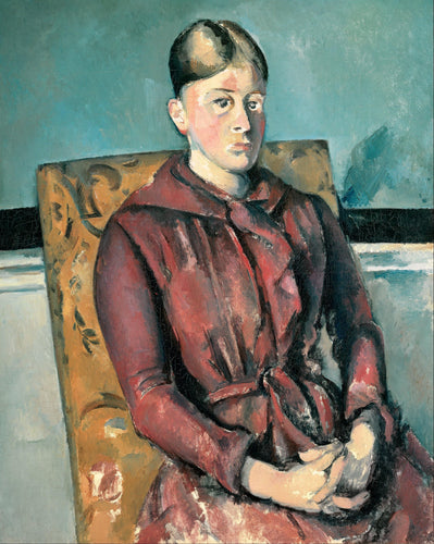 Madame Cézanne com uma poltrona amarela (Paul Cézanne) - Reprodução com Qualidade Museu