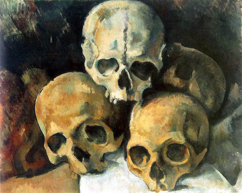 Pirâmide de Crânios (Paul Cézanne) - Reprodução com Qualidade Museu