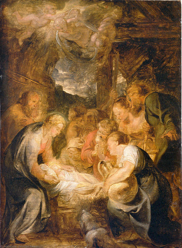 Adoração dos Pastores (Peter Paul Rubens) - Reprodução com Qualidade Museu