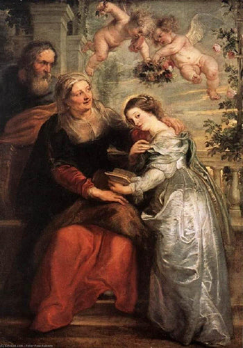 A educação da virgem (Peter Paul Rubens) - Reprodução com Qualidade Museu