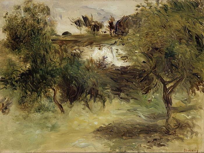 Paisagem com árvores (Pierre-Auguste Renoir) - Reprodução com Qualidade Museu